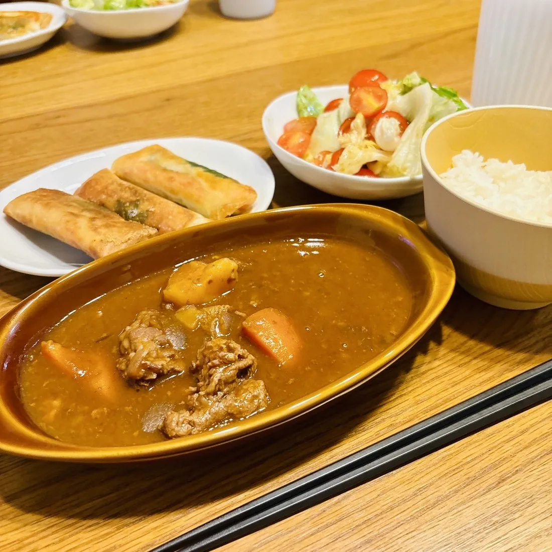 野菜がごろっと入った手作りビーフカレー